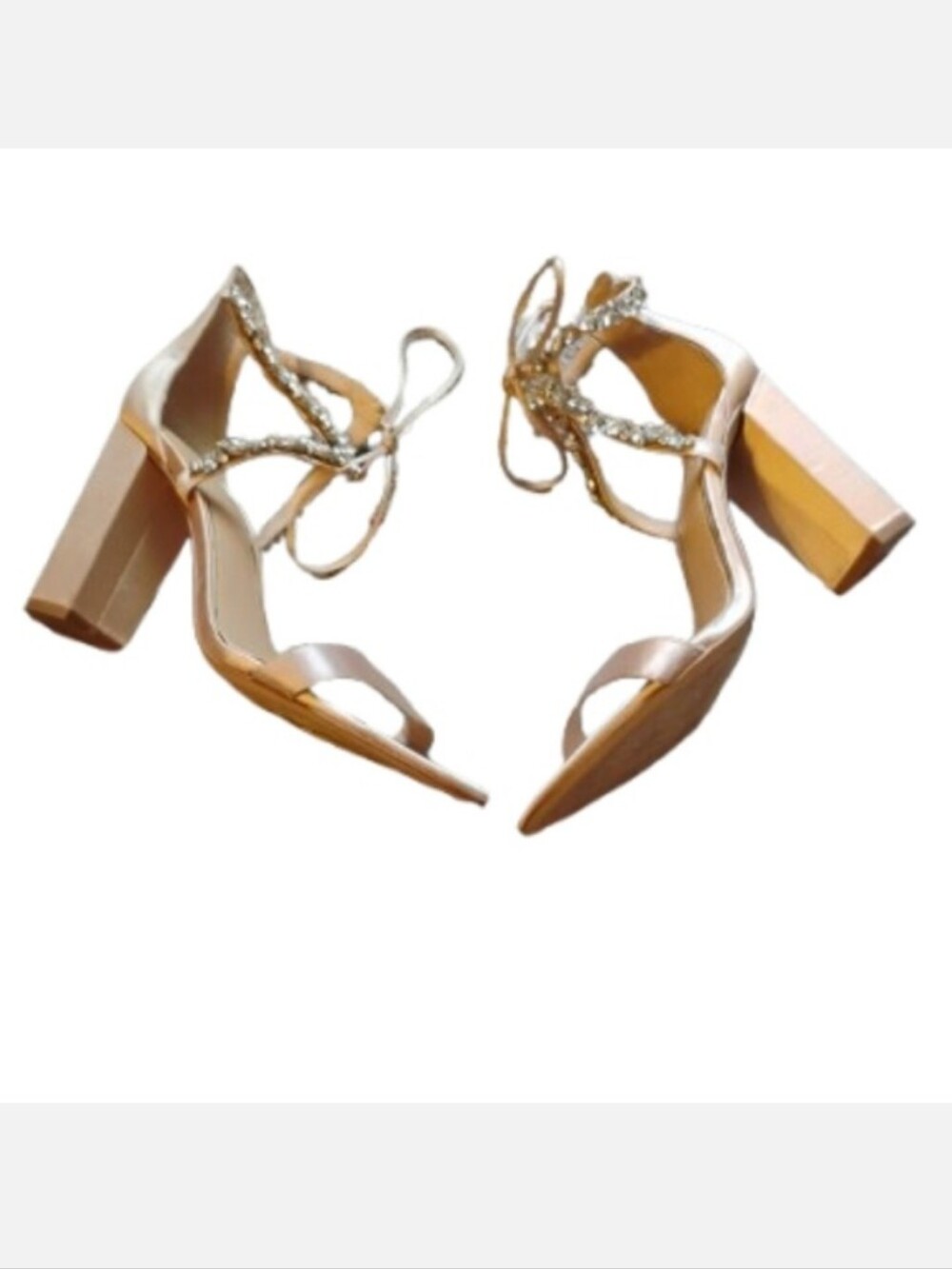 Badgley Mishka Thamar Embellished Sandal Heels Sz 9